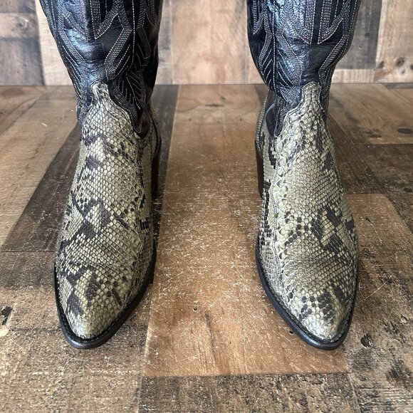 Dan Post Vintage Snakeskin Western Cowboy Boots Womens 7 M - Picture 11 of 12